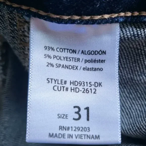 Hidden Los Angeles 70s Vibe Patch Pocket High Waist Wide Leg Jeans Size 31/12 - Picture 12 of 15